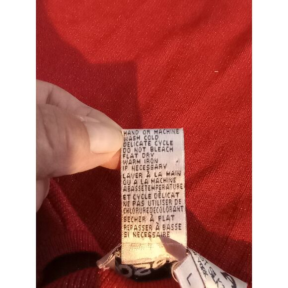 Joseph A. Qu'est-est Silk Women's Size Large sparkly Silk Top with Sweater - Picture 8 of 8